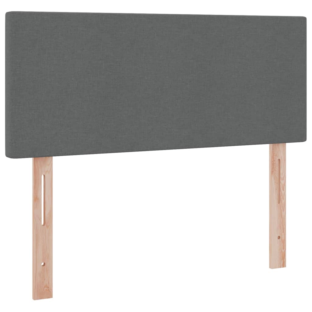 Aufbewahrungsbett mit Matratze Dunkelgrau 120 x 200 cm Samt