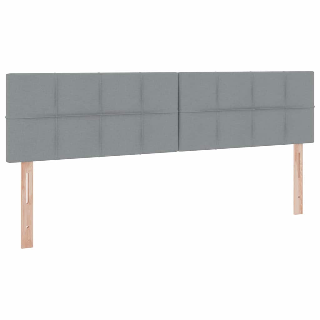 Aufbewahrungsbett mit Matratze Hellgrau 160 x 200 cm Samt