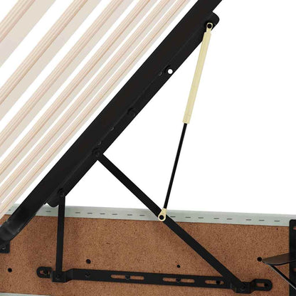 Aufbewahrungsbett mit Matratze Hellgrau 90 x 200 cm Samt
