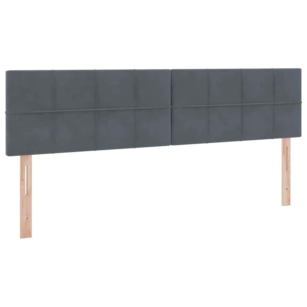 Aufbewahrungsbett mit Matratze Dunkelgrau 160 x 200 cm Samt