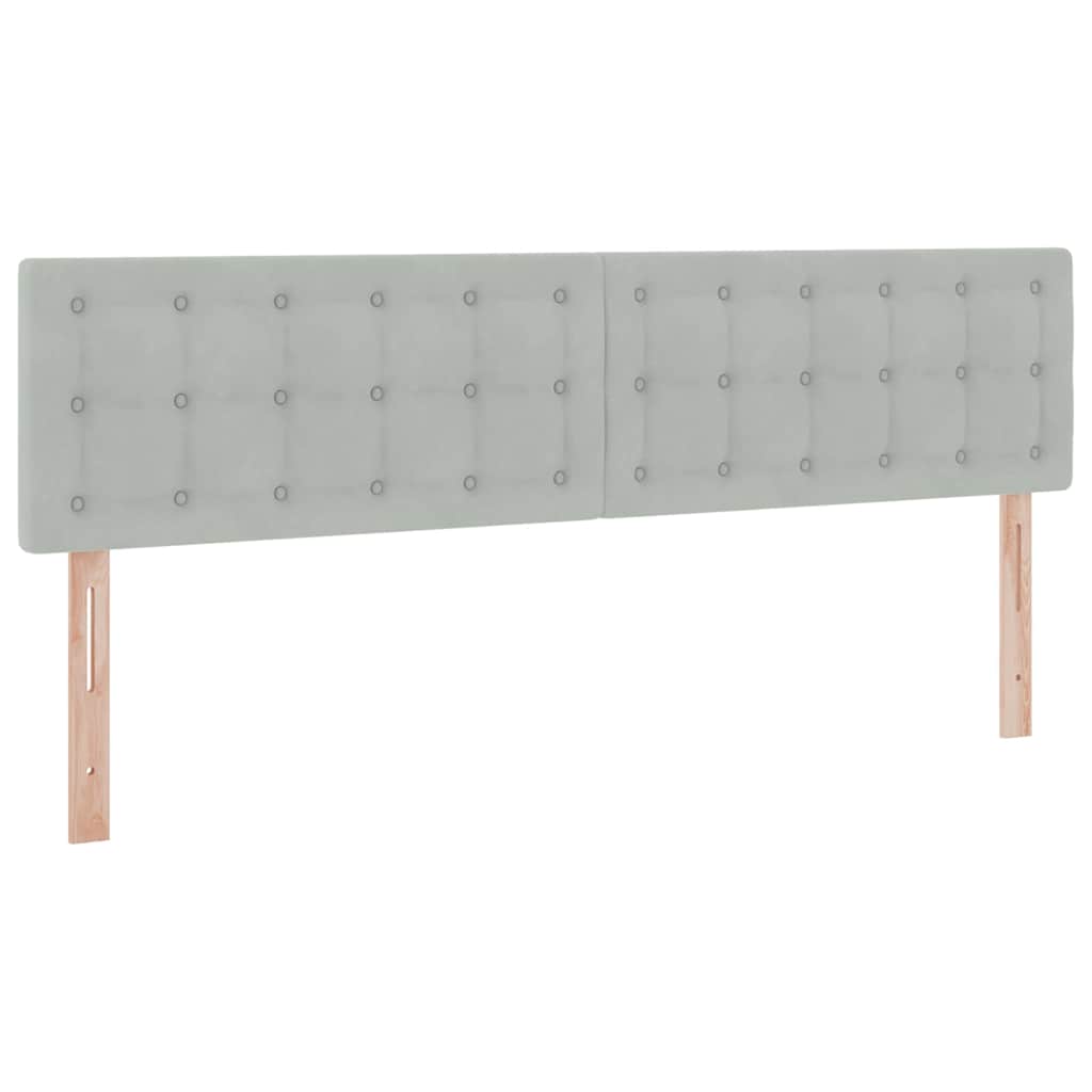 Aufbewahrungsbett mit Matratze Hellgrau 160 x 200 cm Samt