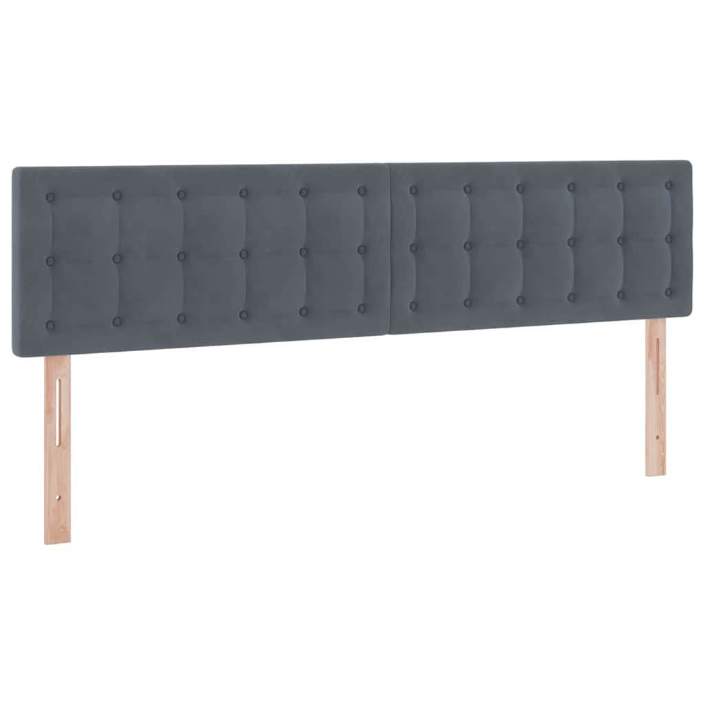 Aufbewahrungsbett mit Matratze Dunkelgrau 160 x 200 cm Samt