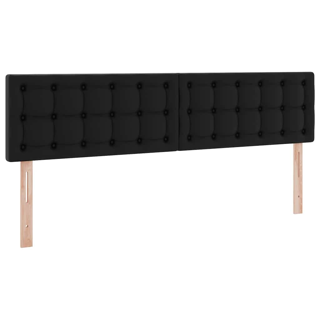 Aufbewahrungsbett mit Kopfteil Schwarz 180 x 200 cm Kunstleder