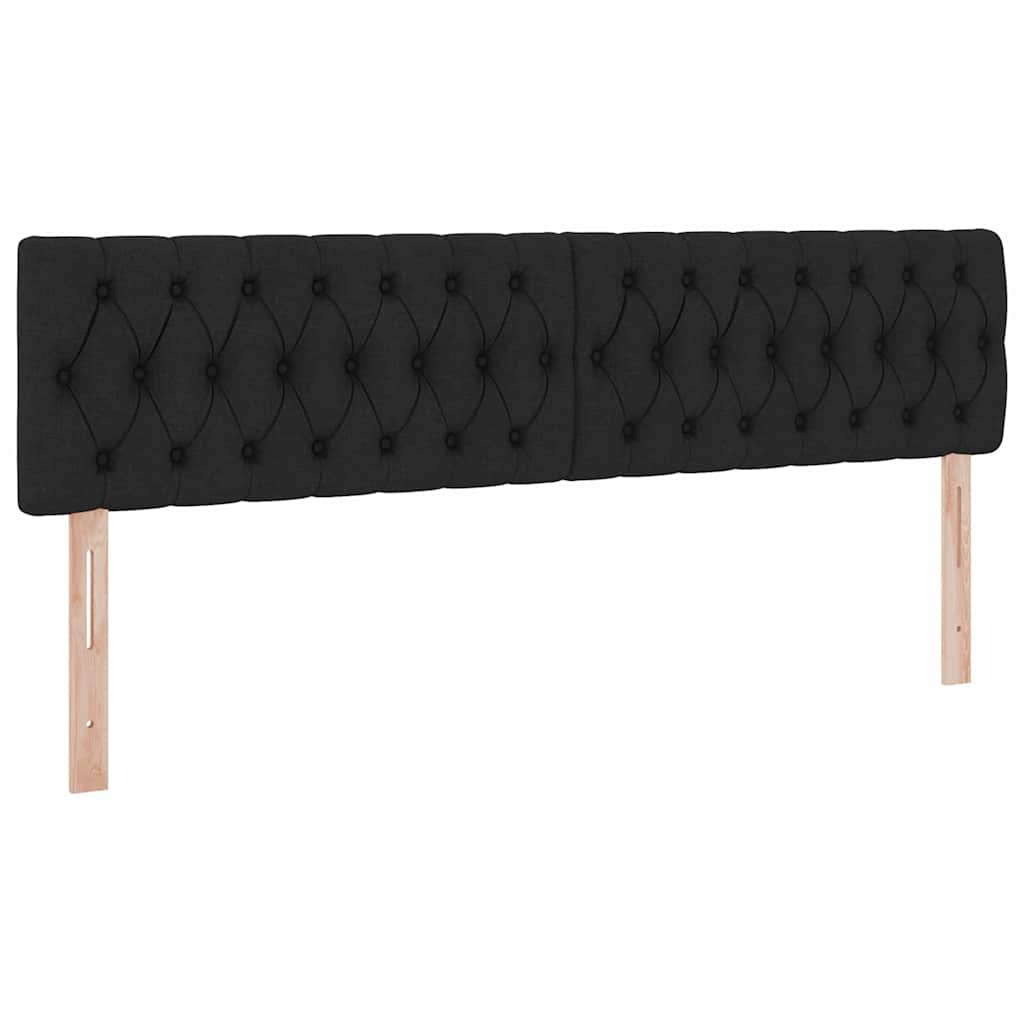 LED-Speicherbett mit Matratze Schwarz 160 x 200 cm Stoff