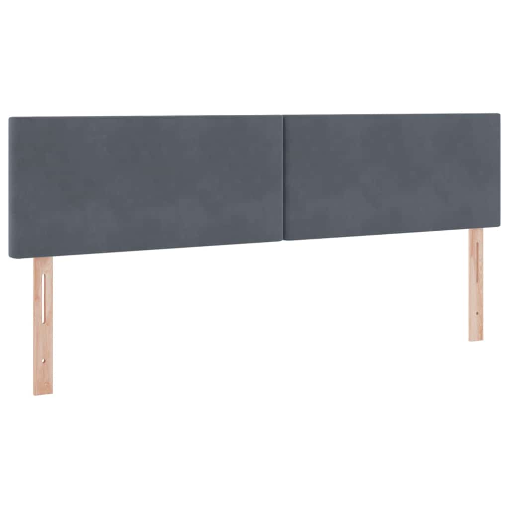 LED-Speicherbett mit Matratze Dunkelgrau 160 x 200 cm Samt