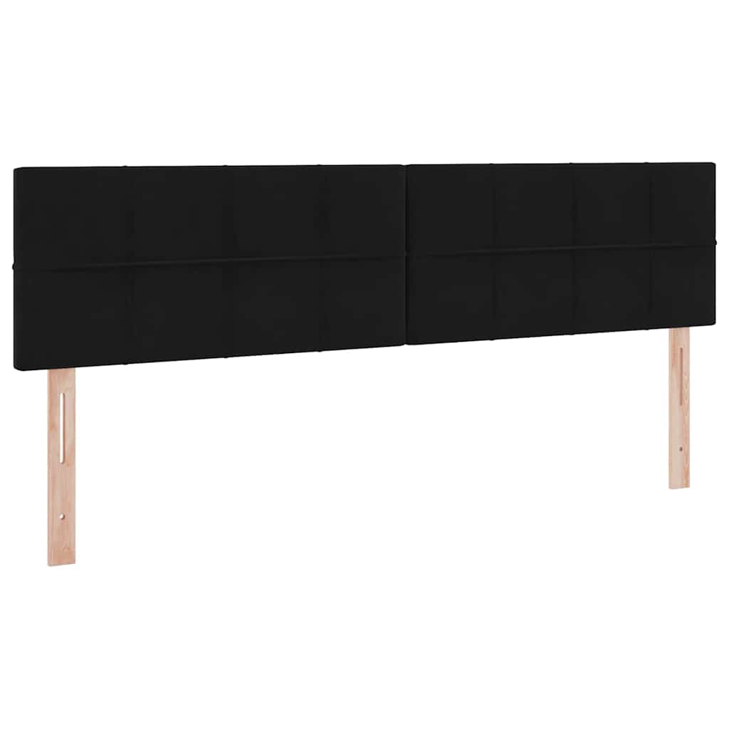 LED-Speicherbett mit Matratze Schwarz 160 x 200 cm Samt
