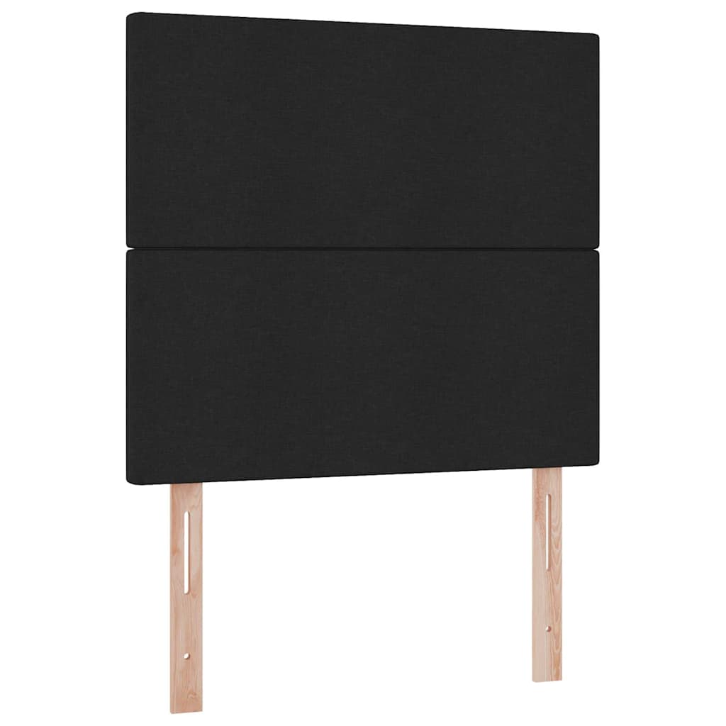 Aufbewahrungsbett mit Matratze Schwarz 100 x 200 cm Stoff