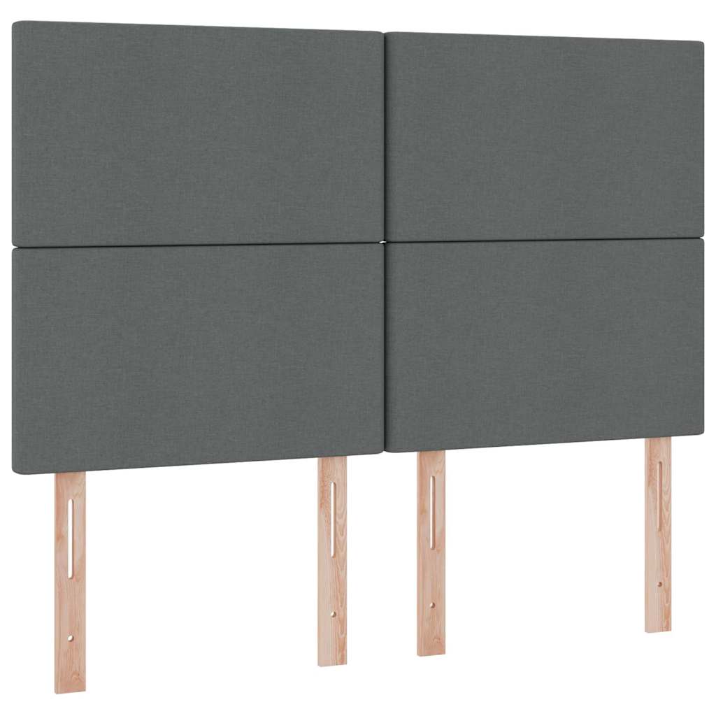 Aufbewahrungsbett mit Matratze Dunkelgrau 140 x 200 cm Stoff