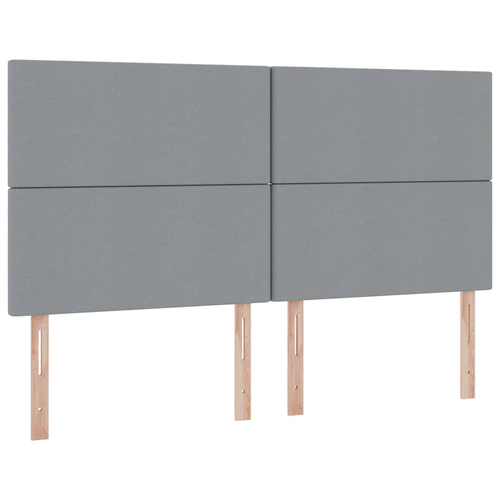 Aufbewahrungsbett mit Matratze Hellgrau 160 x 200 cm Stoff