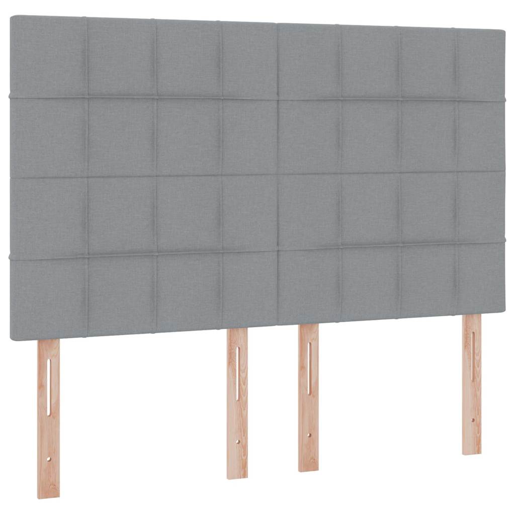 Aufbewahrungsbett mit Matratze Hellgrau 140 x 200 cm Stoff