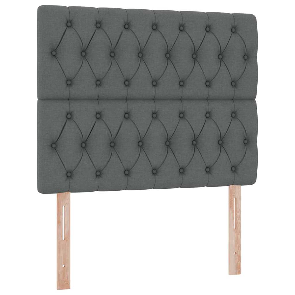 Aufbewahrungsbett mit Matratze Dunkelgrau 120 x 200 cm