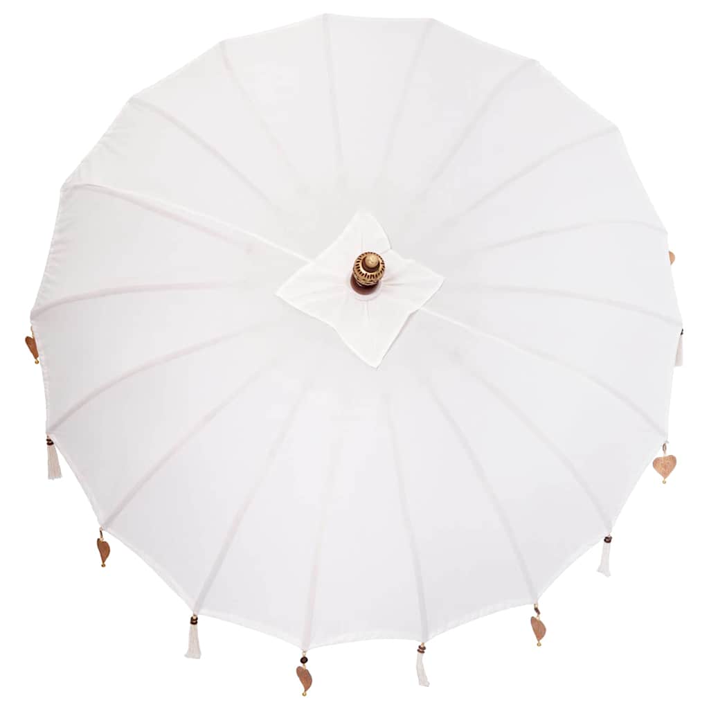 Balinesischer Sonnenschirm mit Sockel Creme 215 x 215 x 260 cm
