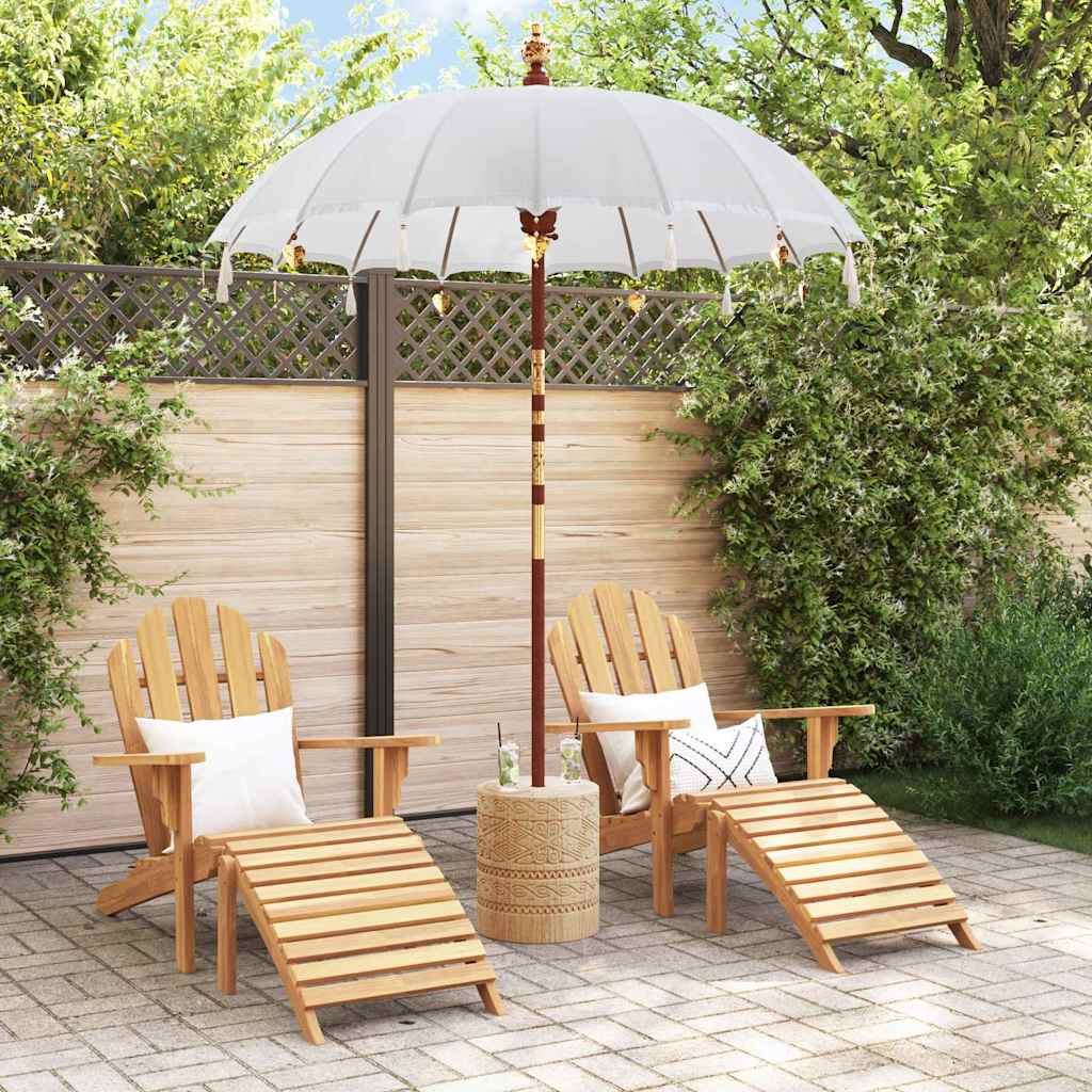 Balinesischer Sonnenschirm mit Sockel Creme 215 x 215 x 260 cm