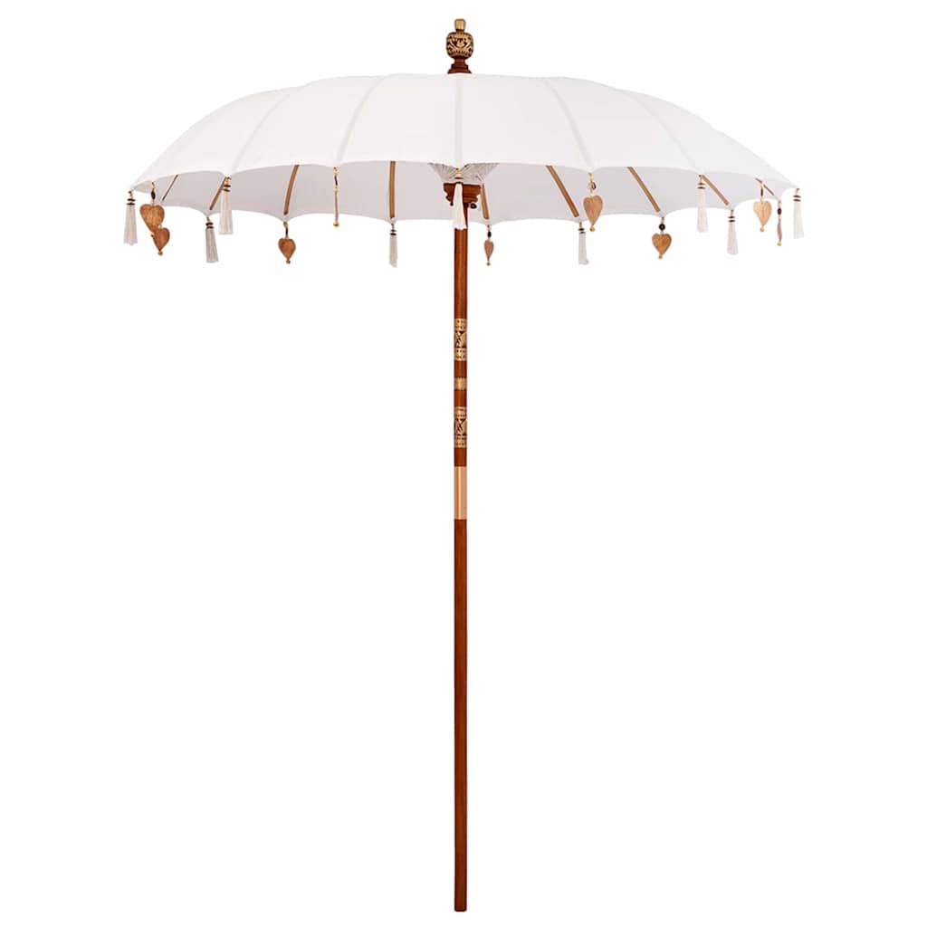 Balinesischer Sonnenschirm mit Sockel Creme 215 x 215 x 260 cm