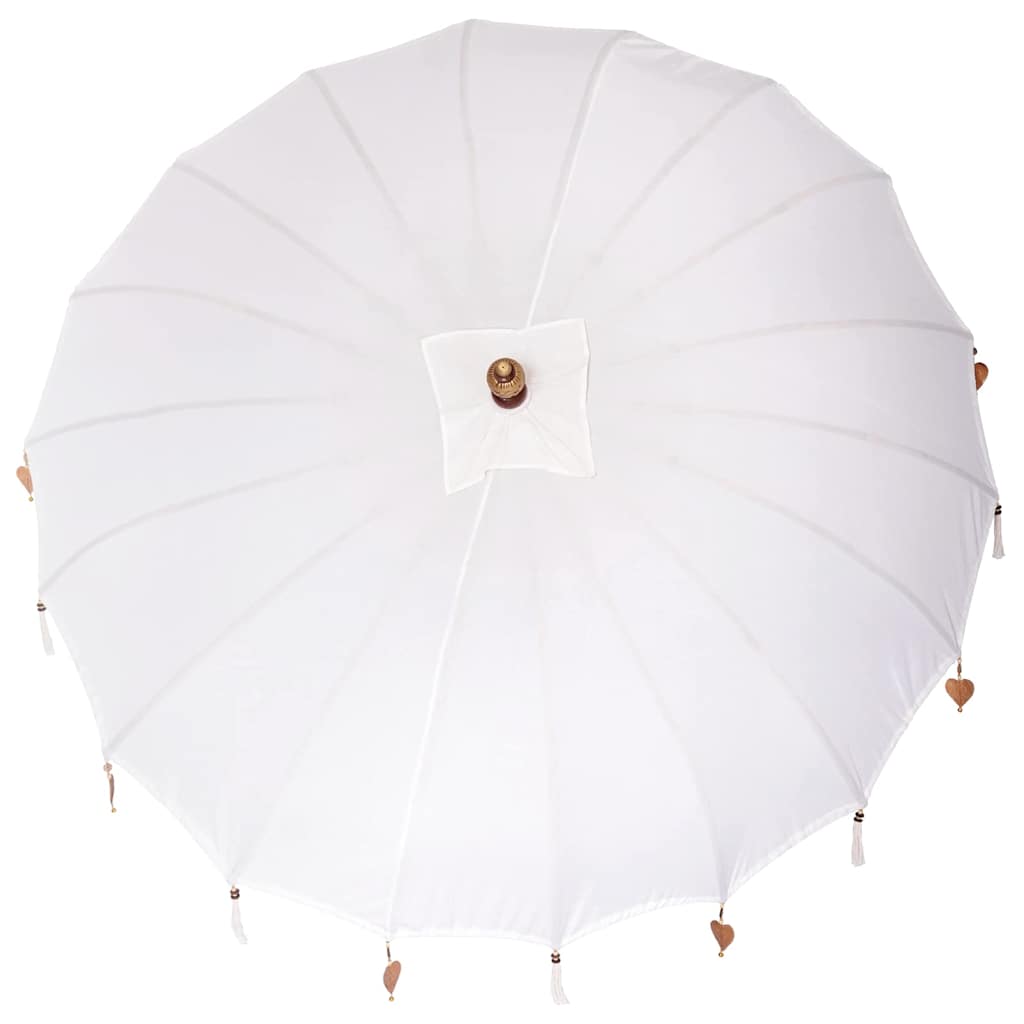 Balinesischer Sonnenschirm mit Sockel Creme 215 x 215 x 260 cm