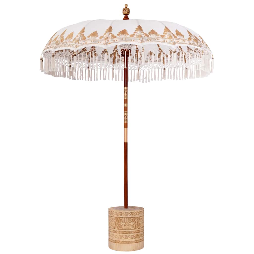 Balinesischer Sonnenschirm Creme 180-190 cm