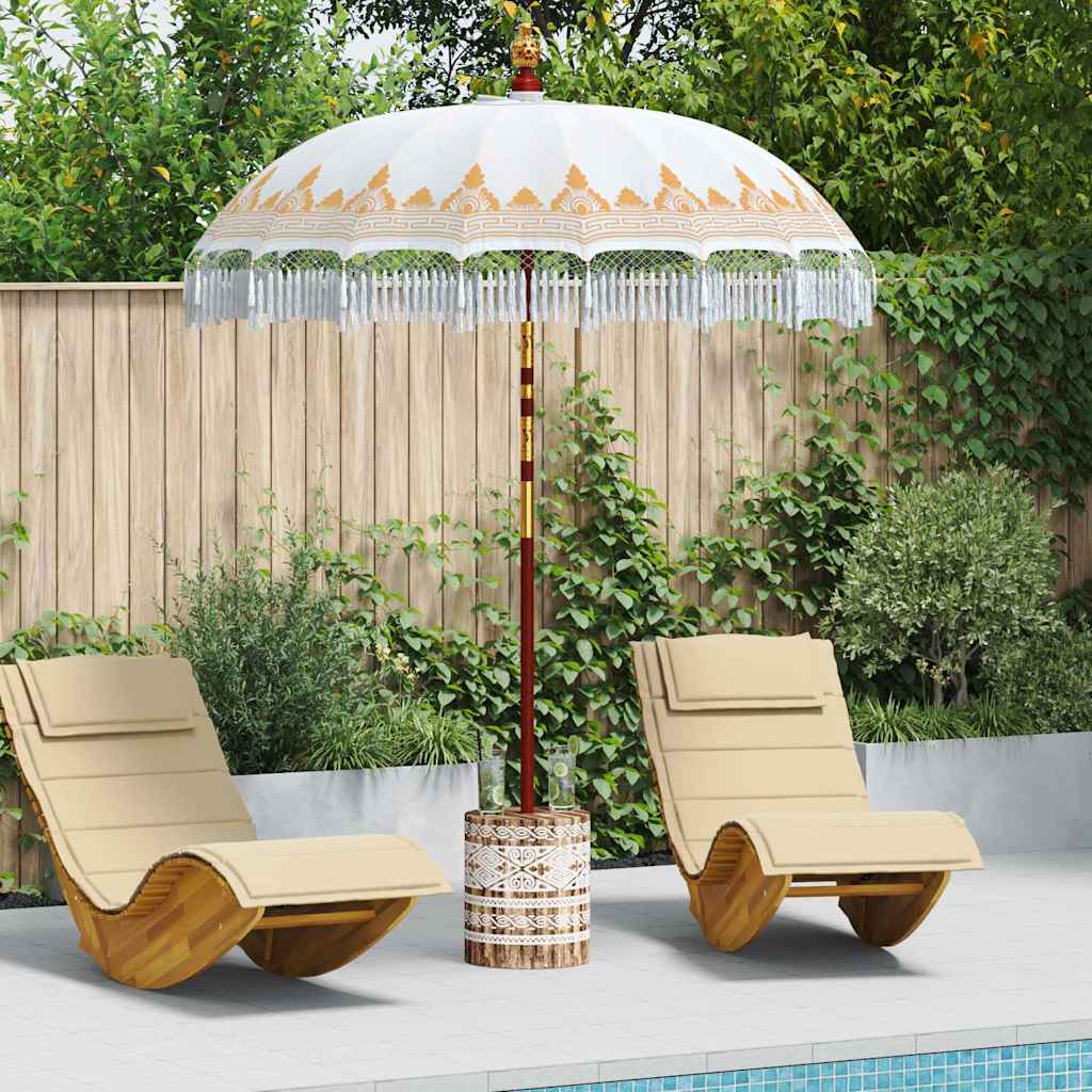 Balinesischer Sonnenschirm 260 Creme 180-190 cm