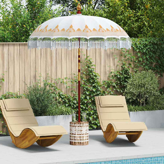 Balinesischer Sonnenschirm 260 Creme 180-190 cm