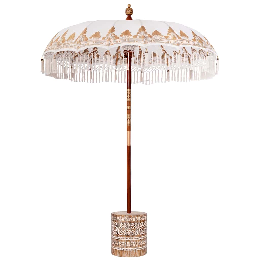 Balinesischer Sonnenschirm 260 Creme 180-190 cm
