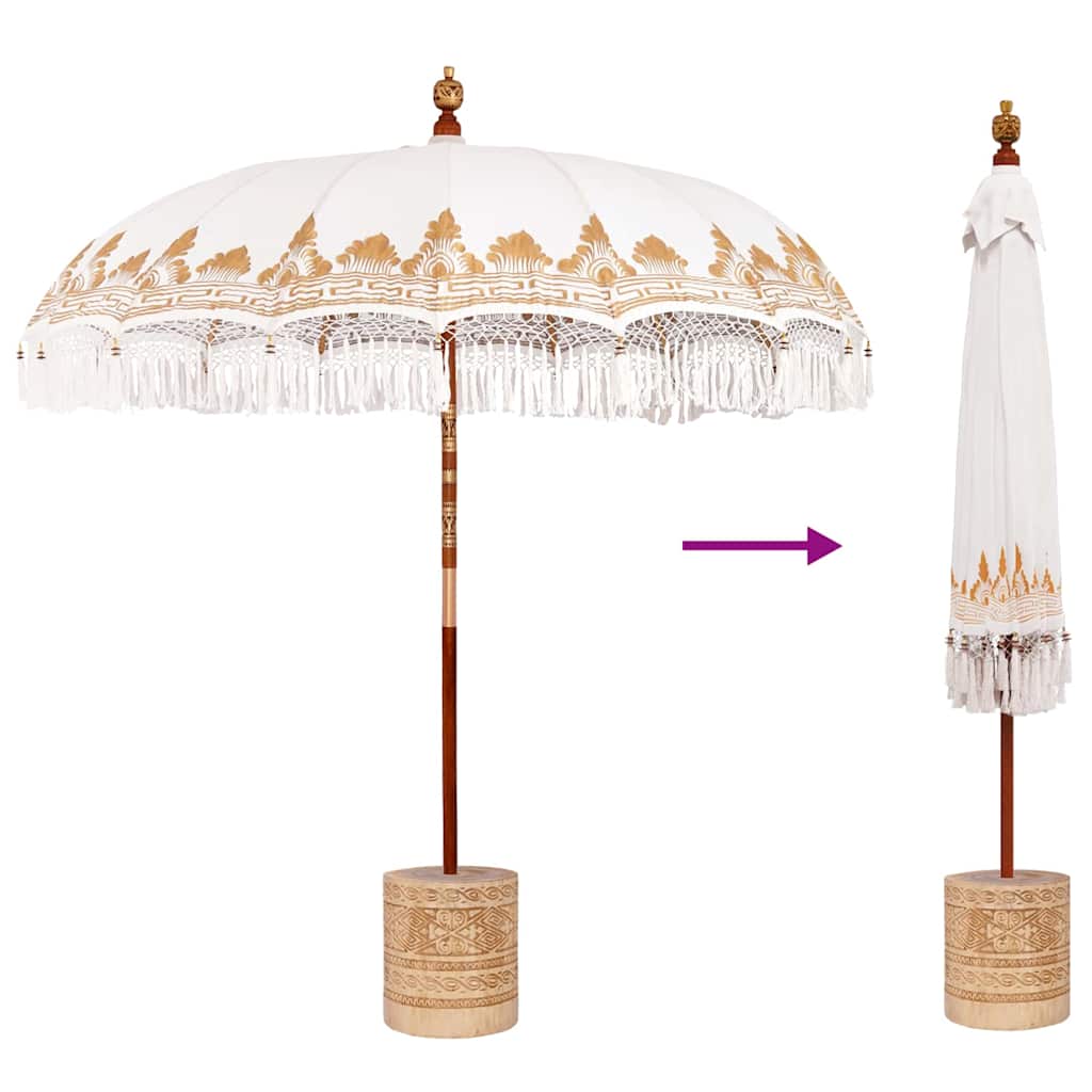 Balinesischer Sonnenschirm Creme 215 x 215 x 260 cm