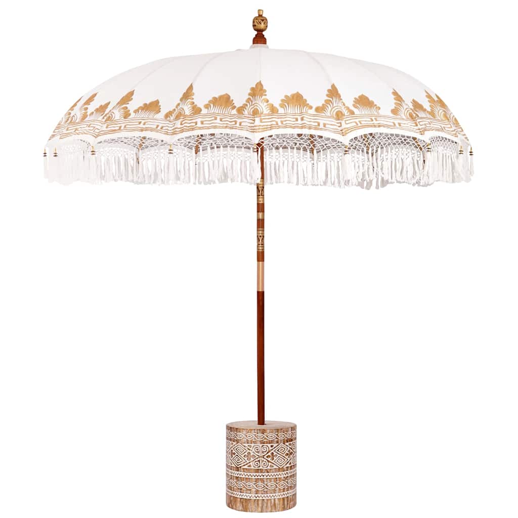 Balinesischer Sonnenschirm 260 Creme 210-220 cm