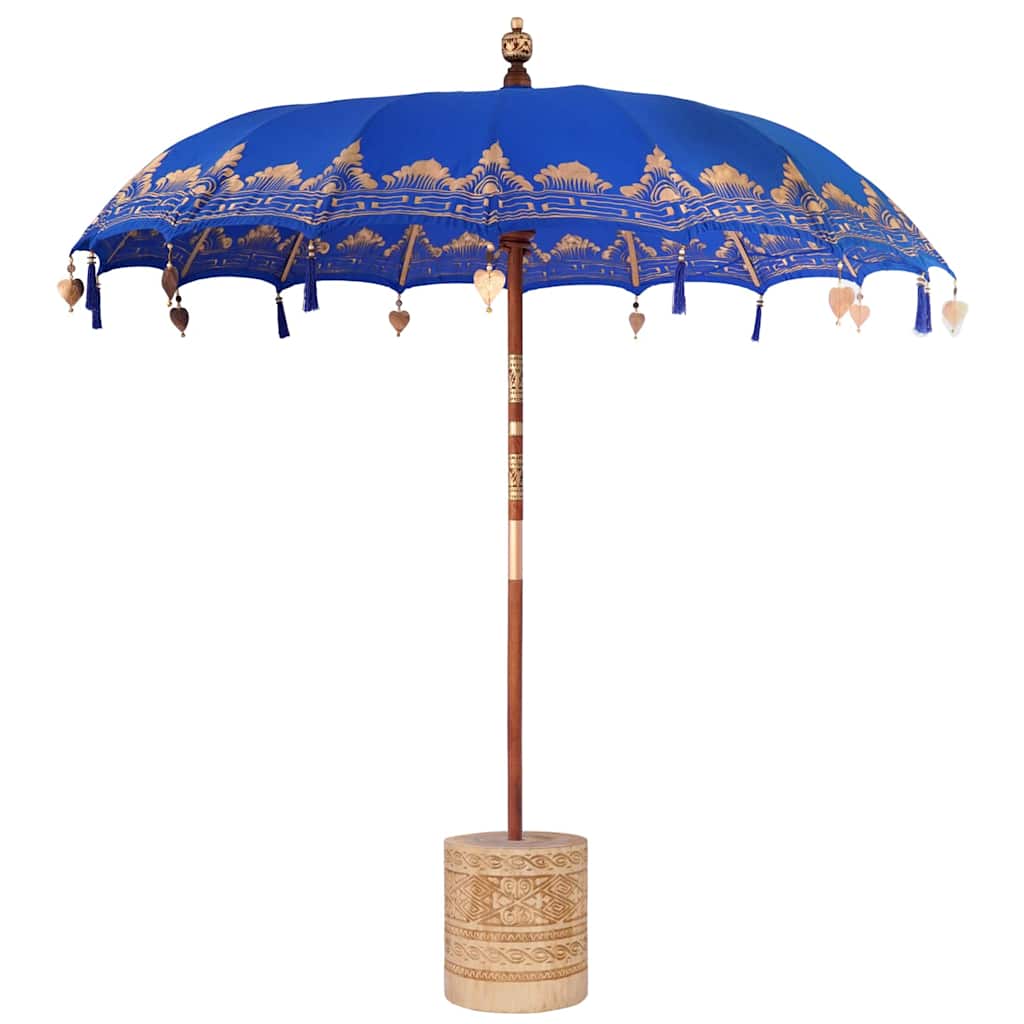 Balinesischer Sonnenschirm Blau 215 x 215 x 260 cm