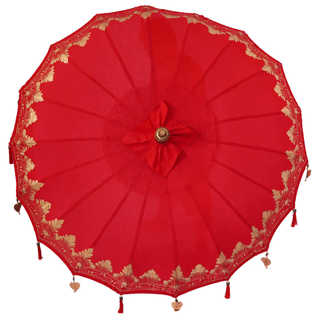 Balinesischer Sonnenschirm Rot 180-190 cm