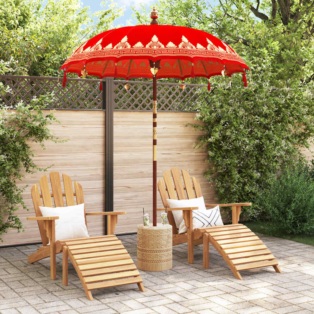 Balinesischer Sonnenschirm Rot 180-190 cm