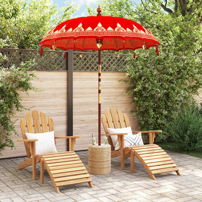 Balinesischer Sonnenschirm Rot 180-190 cm