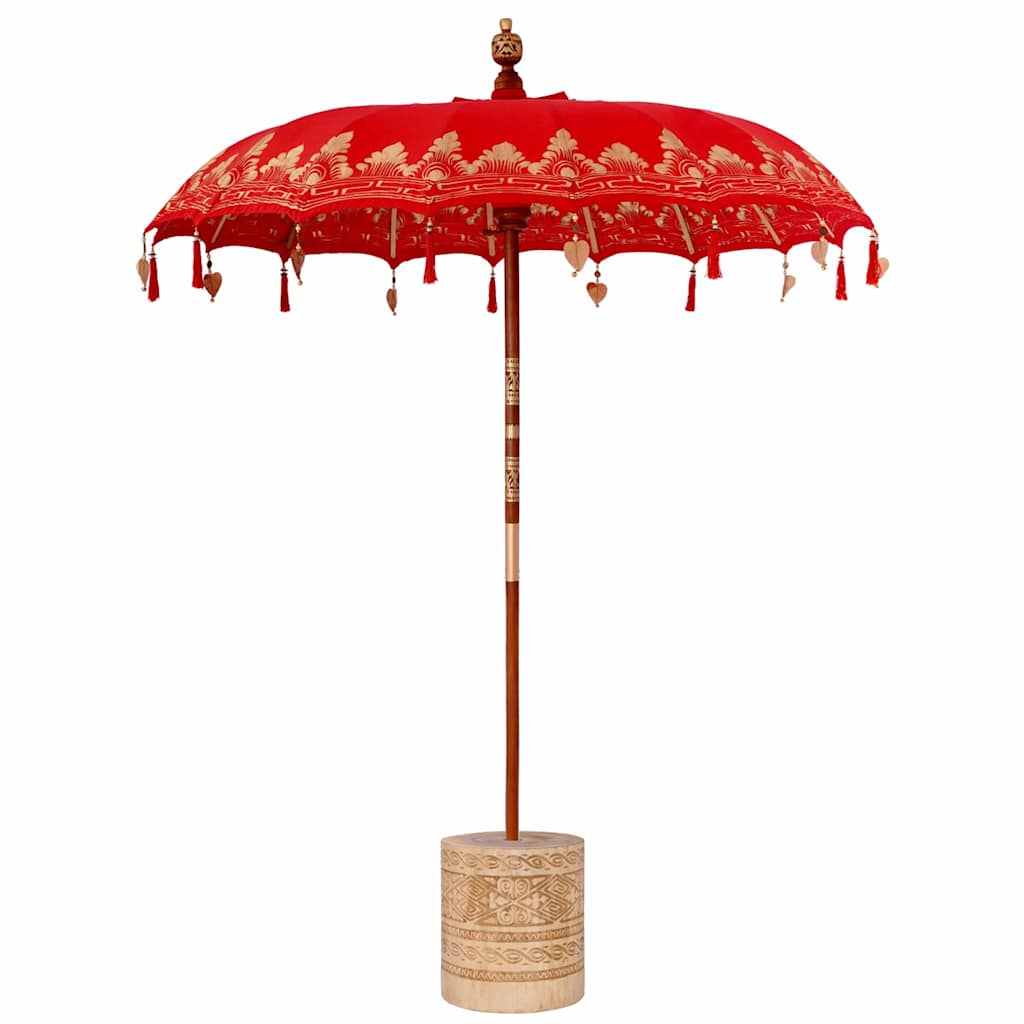 Balinesischer Sonnenschirm Rot 180-190 cm
