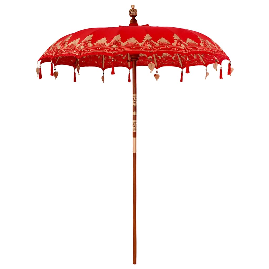 Balinesischer Sonnenschirm Rot 180-190 cm
