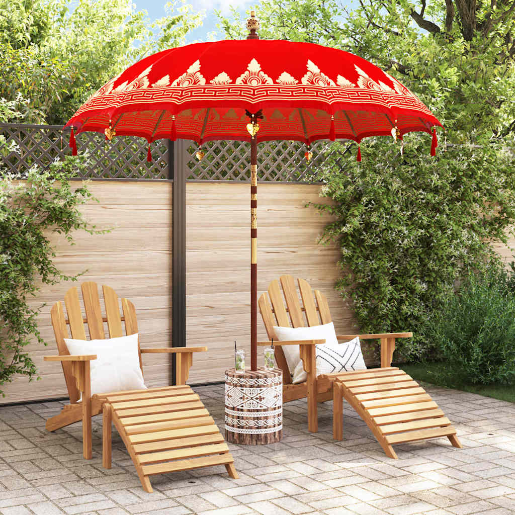 Balinesischer Sonnenschirm 260 Rot 210-220 cm