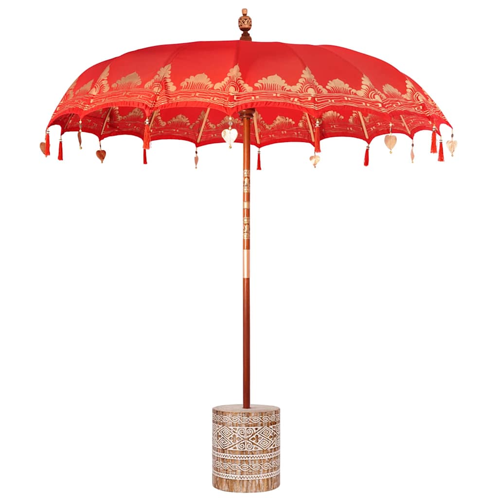 Balinesischer Sonnenschirm 260 Rot 210-220 cm