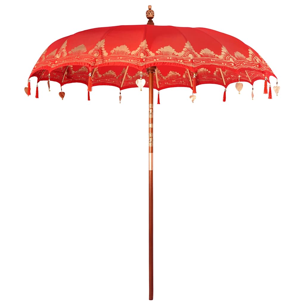 Balinesischer Sonnenschirm 260 Rot 210-220 cm