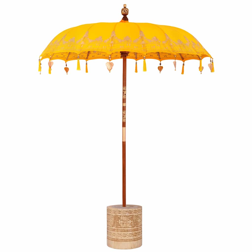 Balinesischer Sonnenschirm Gelb 180-190 cm