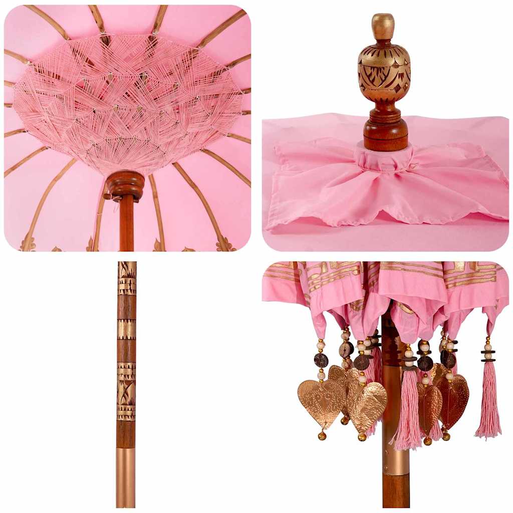 Balinesischer Sonnenschirm 260 Rosa 180-190 cm