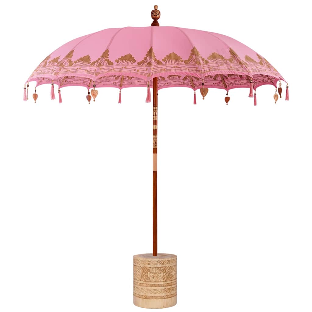 Balinesischer Sonnenschirm Rosa 215 x 215 x 260 cm