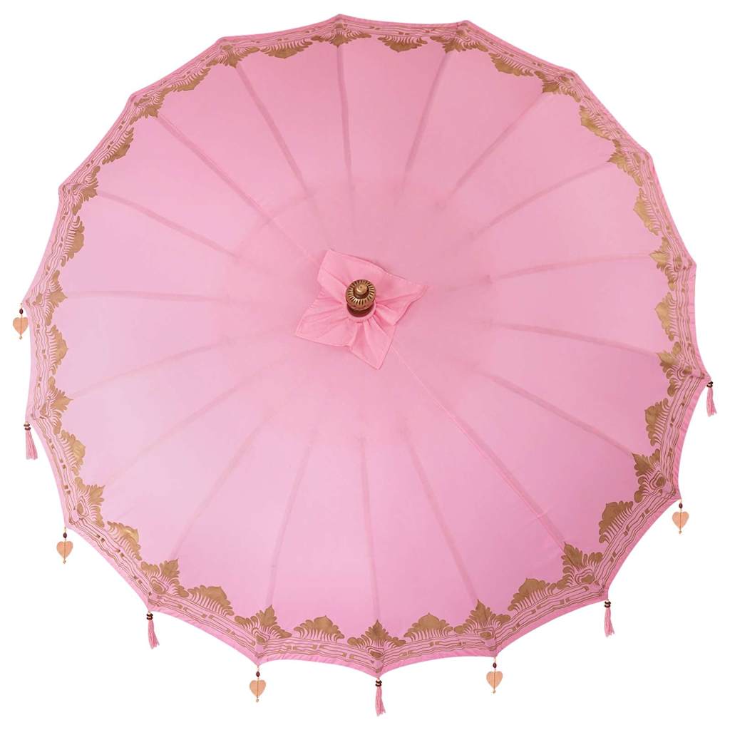 Balinesischer Sonnenschirm Rosa 215 x 215 x 260 cm
