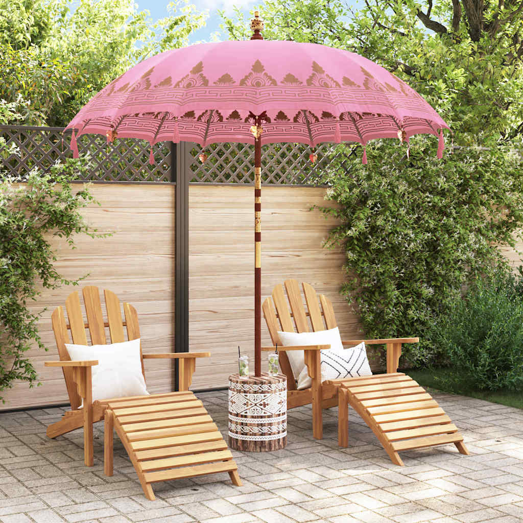 Balinesischer Sonnenschirm Rosa 215 x 215 x 260 cm