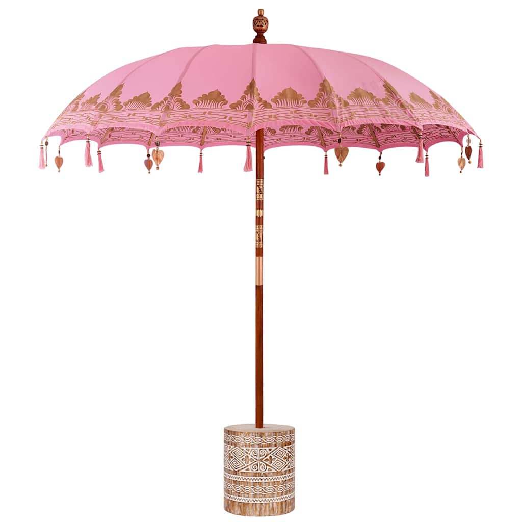 Balinesischer Sonnenschirm Rosa 215 x 215 x 260 cm
