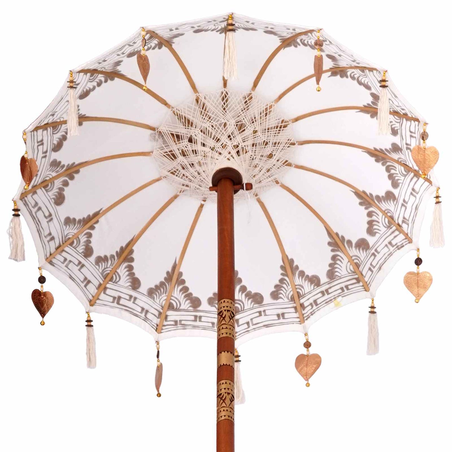 Balinesischer Sonnenschirm Creme 95 x 95 x 260 cm