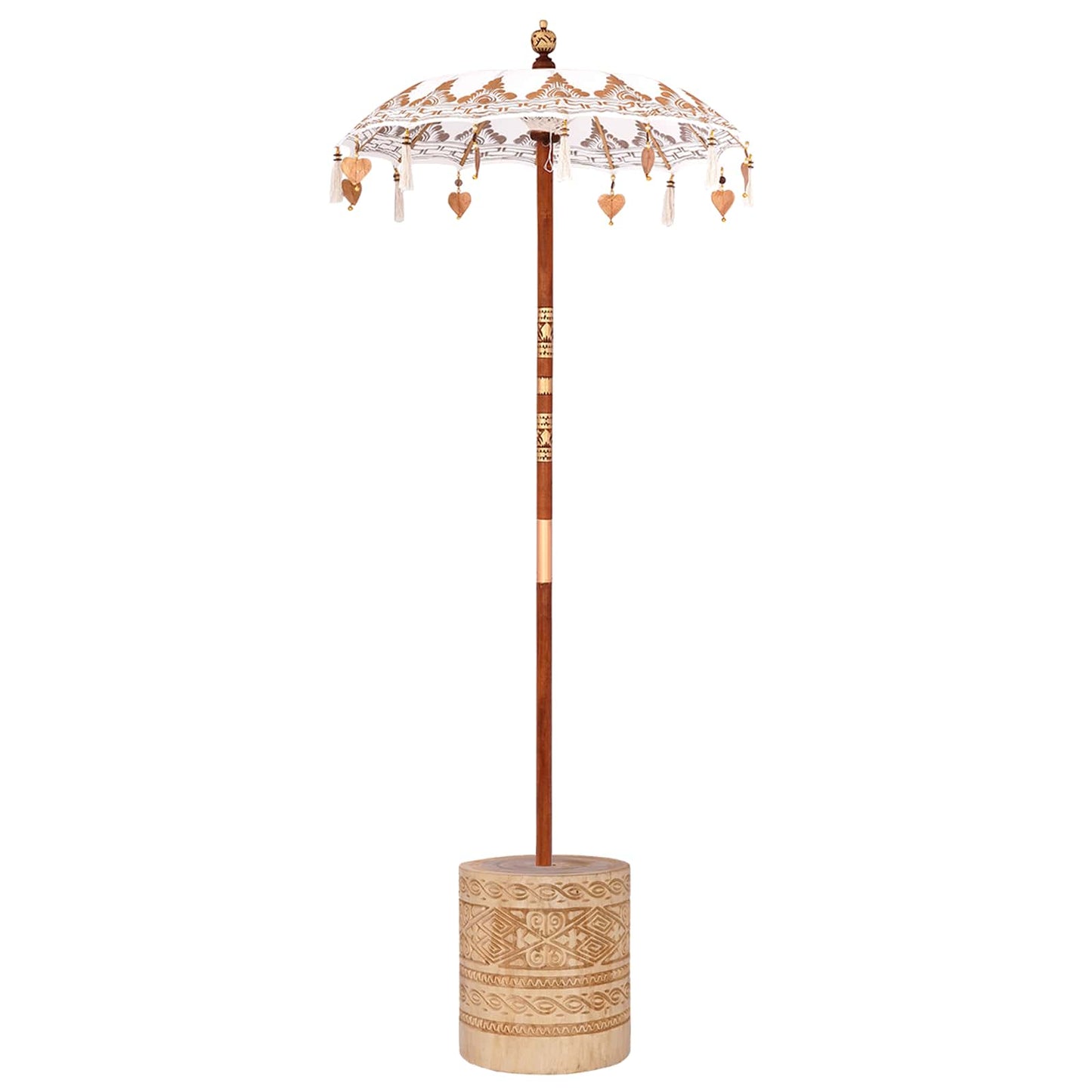 Balinesischer Sonnenschirm Creme 95 x 95 x 260 cm