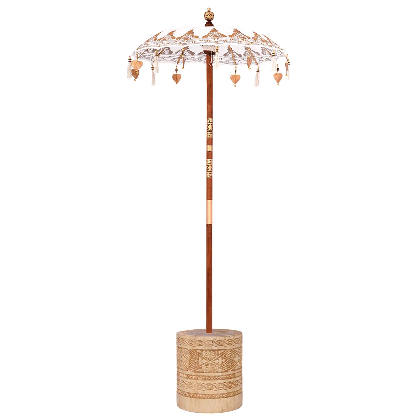 Balinesischer Sonnenschirm Creme 95 x 95 x 260 cm