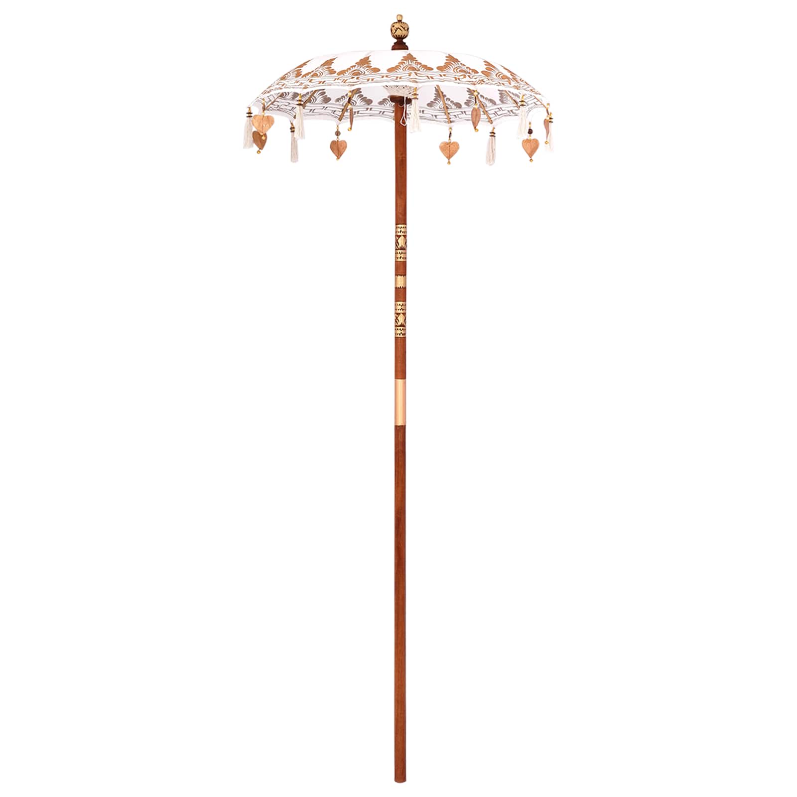 Balinesischer Sonnenschirm Creme 95 x 95 x 260 cm