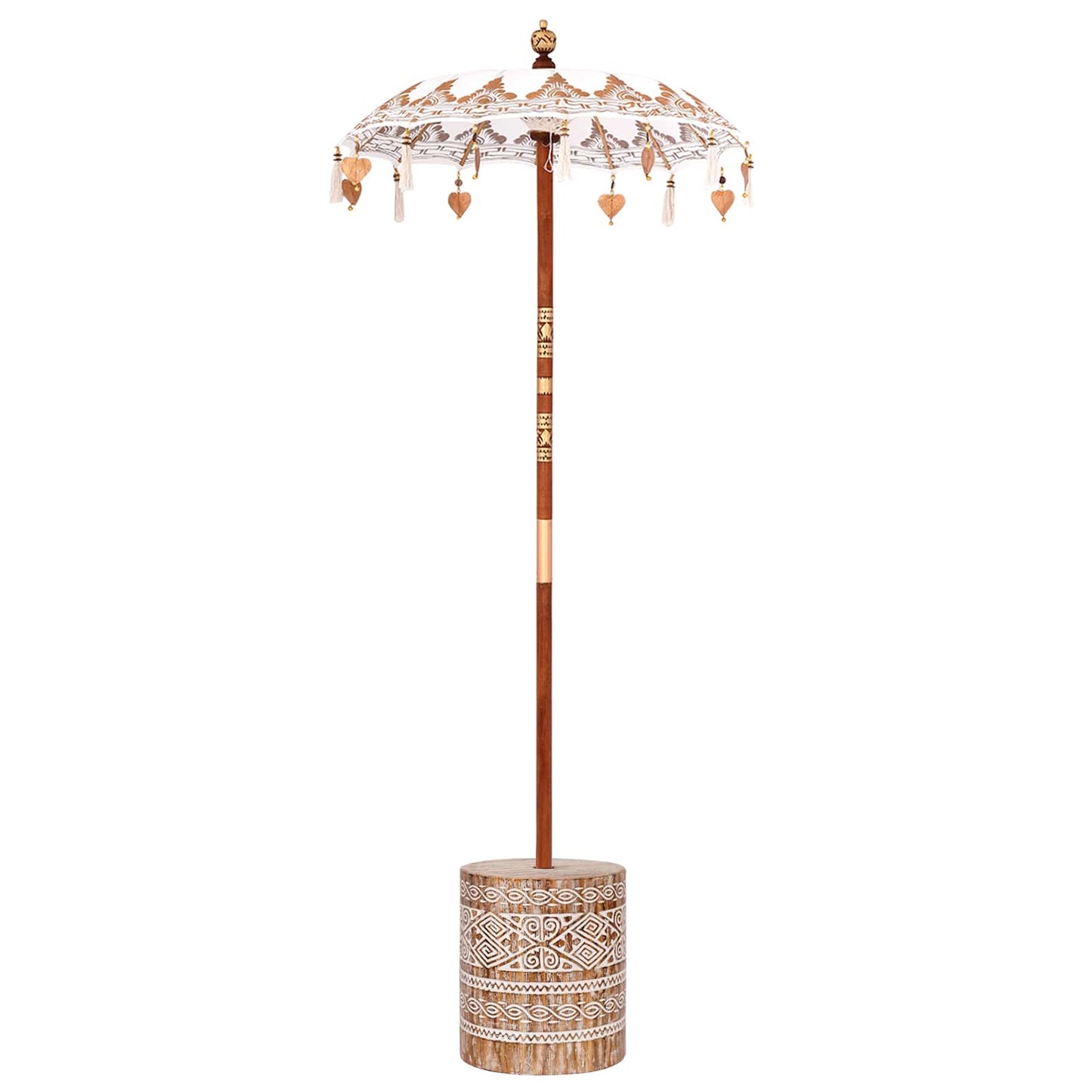 Balinesischer Sonnenschirm Creme 95 x 95 x 260 cm