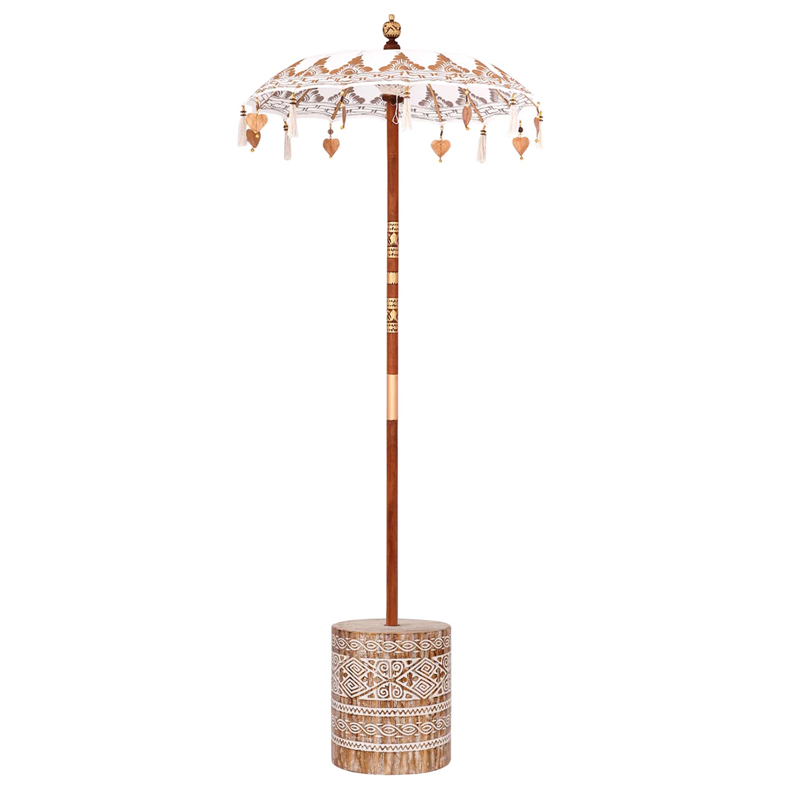 Balinesischer Sonnenschirm Creme 95 x 95 x 260 cm