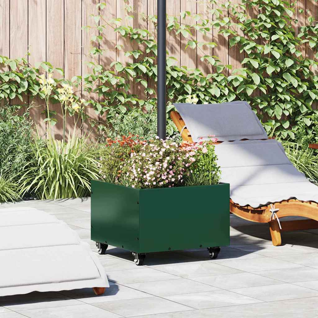 Sonnenschirmständer 11.75 kg Grün Stahl Quadratisch
