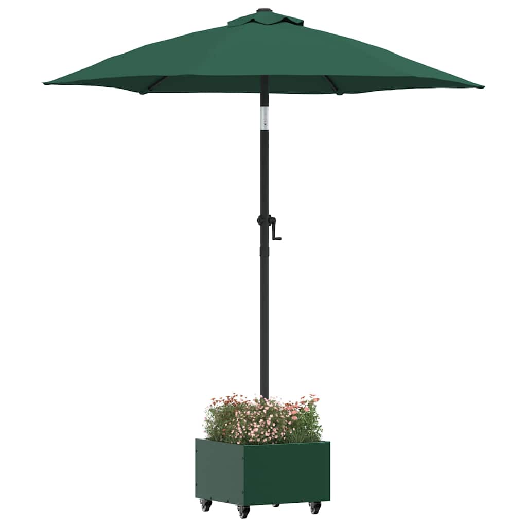 Sonnenschirmständer 11.75 kg Grün Stahl Quadratisch