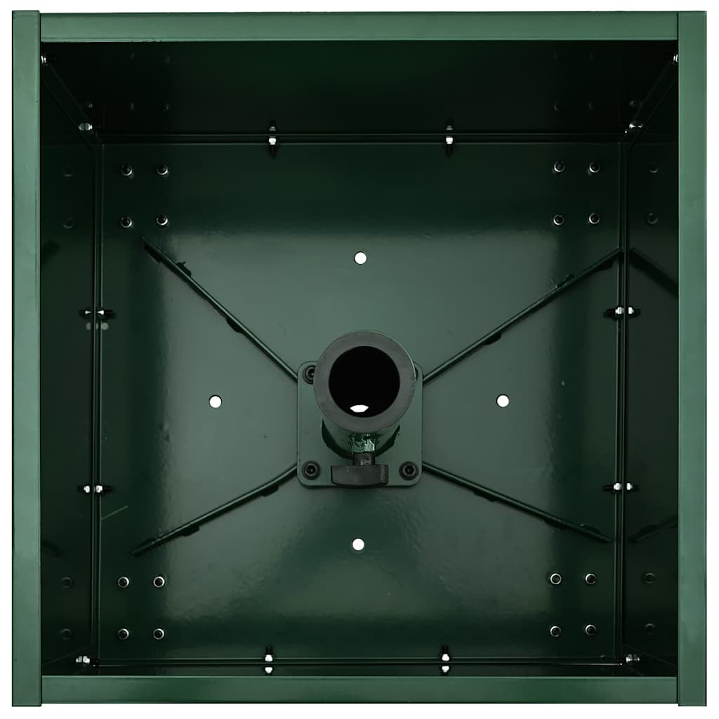 Sonnenschirmständer 11.75 kg Grün Stahl Quadratisch