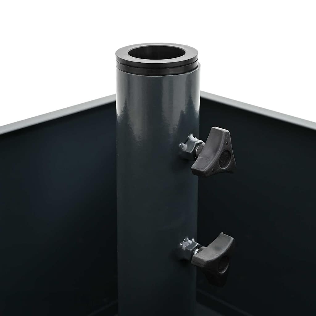 Sonnenschirmständer 11.75 kg Anthrazit Stahl Quadratisch
